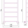 Полотенцесушитель водяной Стилье Версия-Н2 800х400 (6) Г 18 Без покрытия