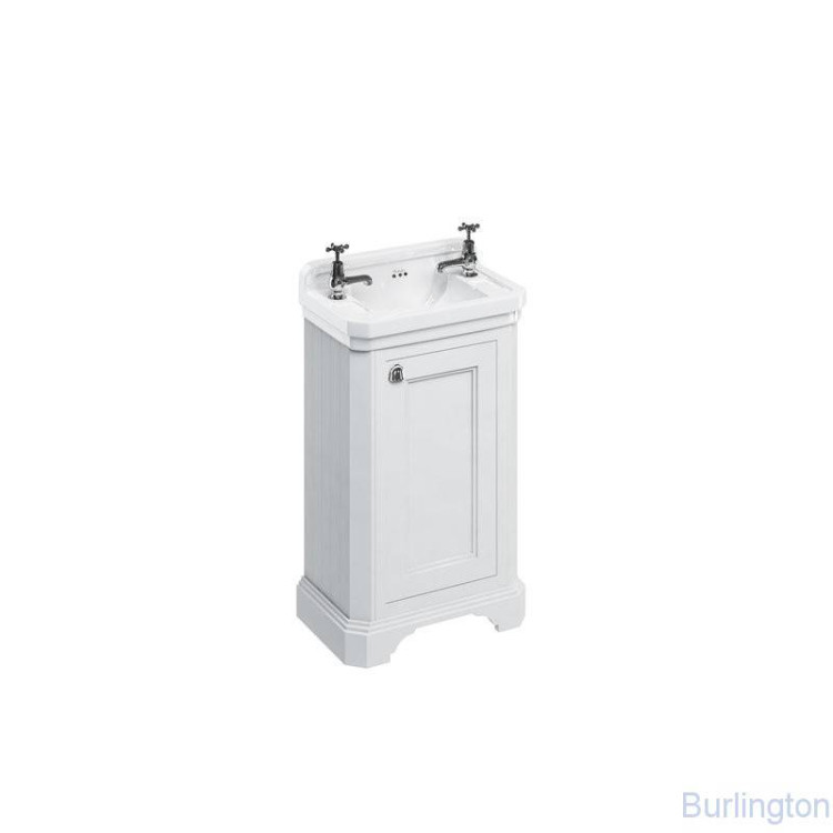 Шкафчик под раковину с распашной дверцей, цвет белый [FC11W + B8]