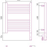 Полотенцесушитель электрический Сунержа Богема 3.0 прямая 500х400 МЭМ правый Без покрытия