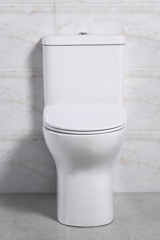 Чаша унитаза безободкового с сиденьем, P-trap BelBagno BB130CPR/SC