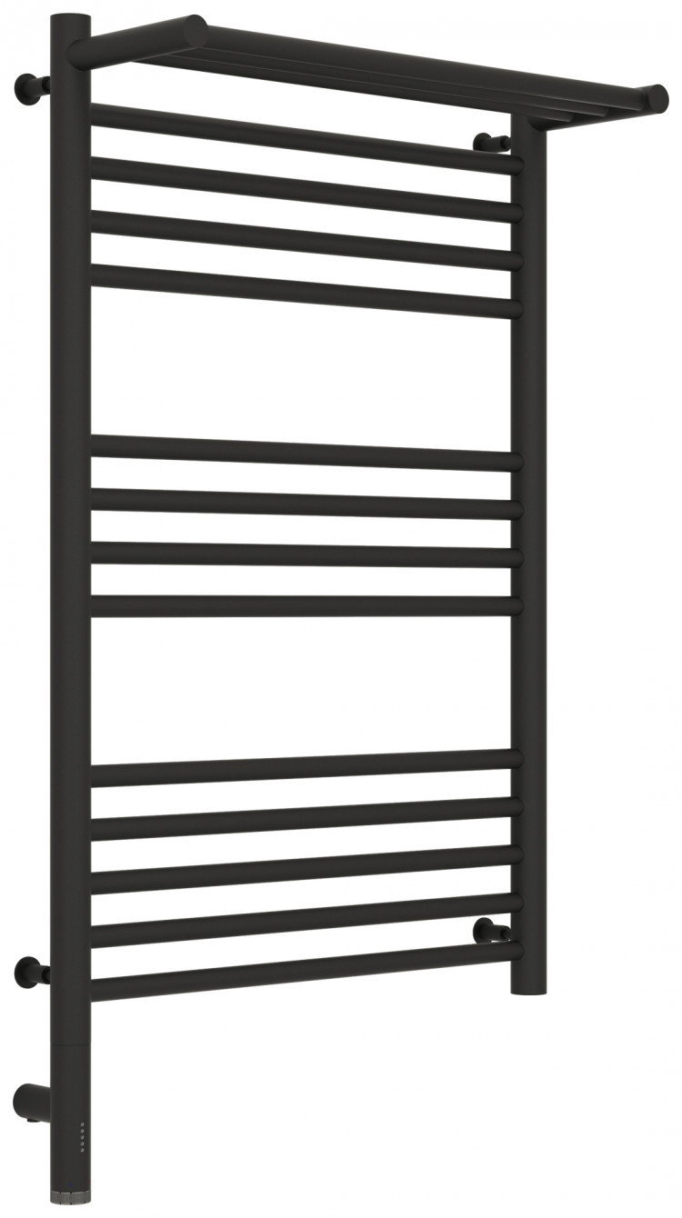 Полотенцесушитель электрический Сунержа Богема с полкой 3.0 800х500 / МЭМ левый Тёмный титан муар