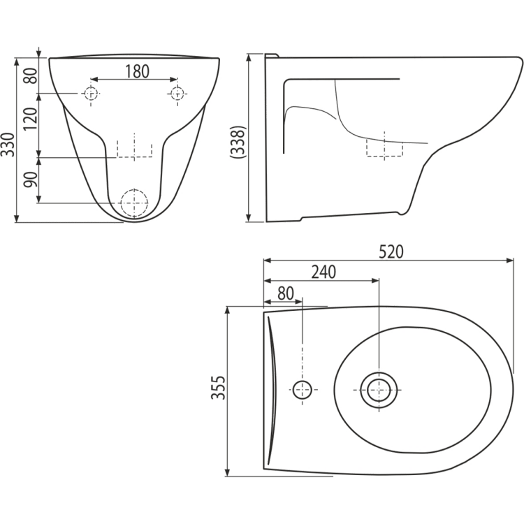 Биде TREND Alcadrain AC01