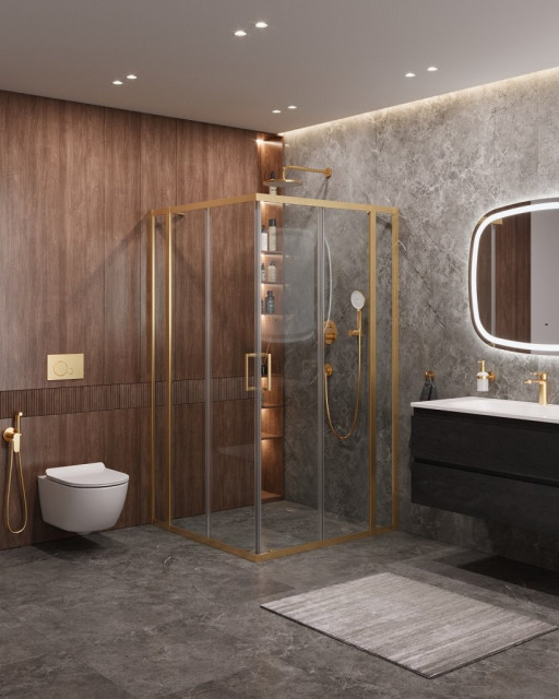 Душевой уголок MOLVENO-A-22 Cezares MOLVENO-A-22-100+20-C-BORO-IV