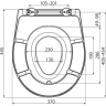 Сиденье для унитаза универсальное SOFTCLOSE со встроенным вкладышем, Дюропласт Alcadrain A606