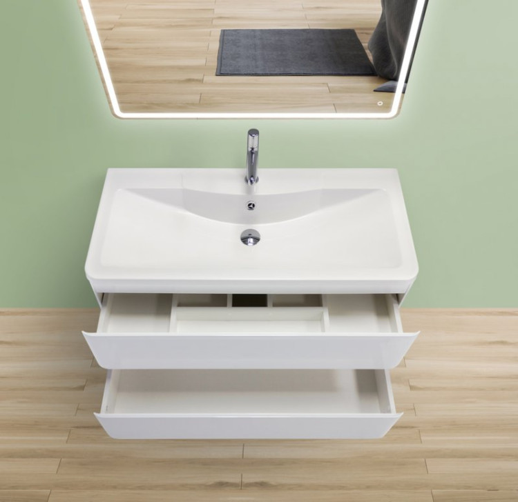 Раковина из литьевого мрамора 900х455х145 BelBagno BB900/455-LV-MR-ALR