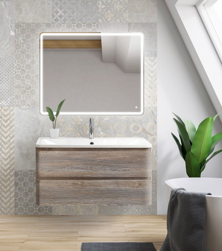 Раковина из литьевого мрамора 900х455х145 BelBagno BB900/455-LV-MR-ALR