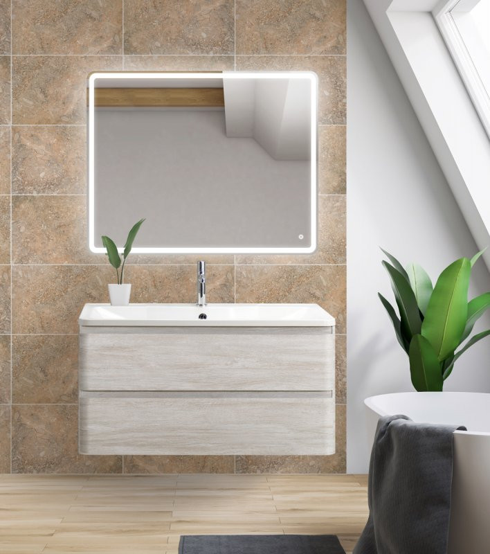 Раковина из литьевого мрамора 900х455х145 BelBagno BB900/455-LV-MR-ALR