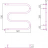 Полотенцесушитель электрический Стилье М-образный 500х500 (53 Вт) Без покрытия