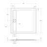 Акриловый поддон без сифона Cezares TRAY-BB-DUE-A-100-4-W0