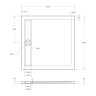 Акриловый поддон без сифона Cezares TRAY-BB-DUE-A-100-4-W0
