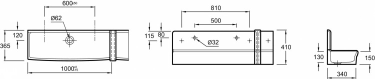 Раковина 100 х 36.5 см Jacob Delafon DUOEN290-00