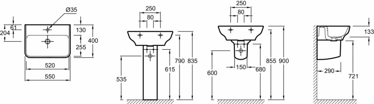 Раковина 55 x 40 см Jacob Delafon STRUKTURAEGE112-00