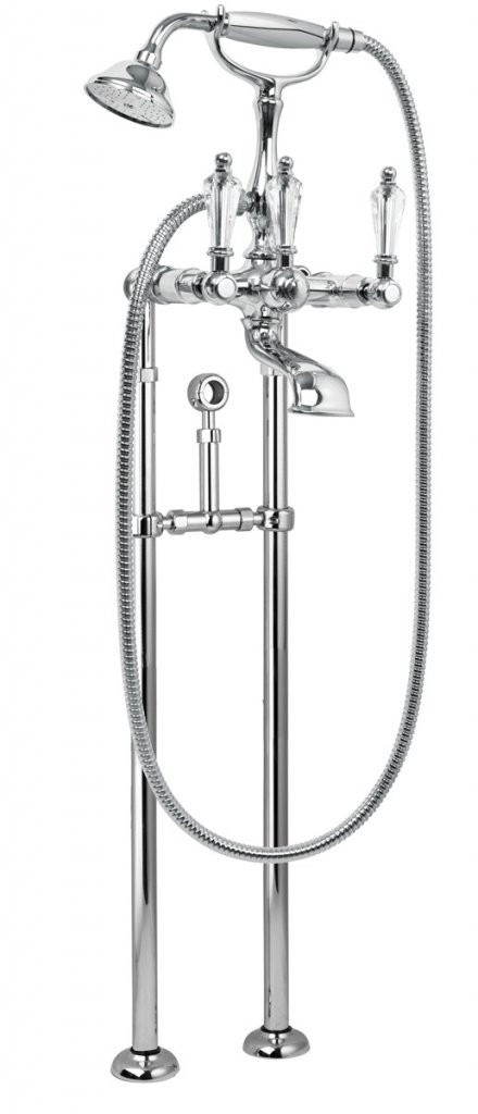 Напольный смеситель для ванны с ручным душем Cezares DIAMOND-VDPS-03/24-Sw