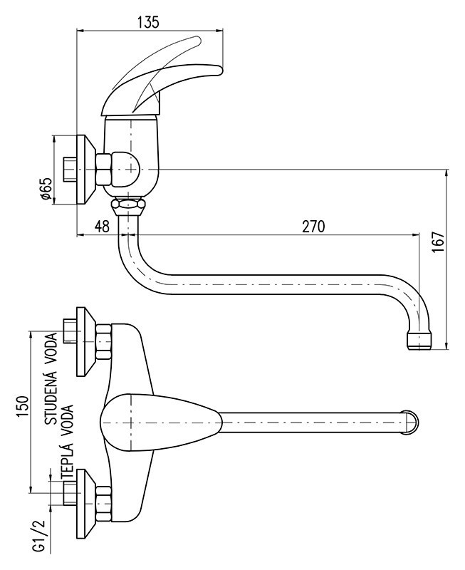 Смеситель для кухни Rav Slezak Dunaj D401.5/22