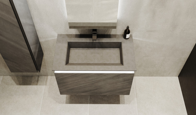 Тумба Incline 80 подвесная Бетон