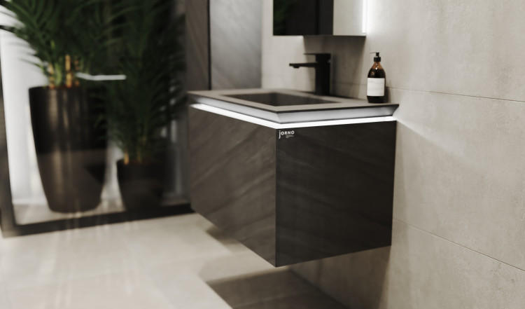 Тумба Incline 80 подвесная Бетон