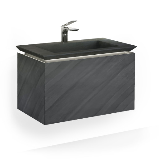 Тумба Incline 80 подвесная Бетон