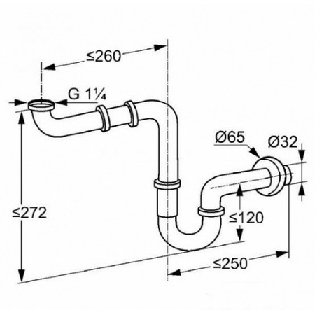 Сифон для раковины Kludi 1025505-00