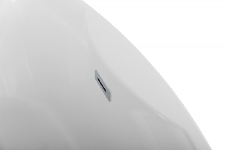 Отдельностоящая, овальная акриловая ванна в комплекте со сливом-переливом цвета хром Cezares BB502-1800-900
