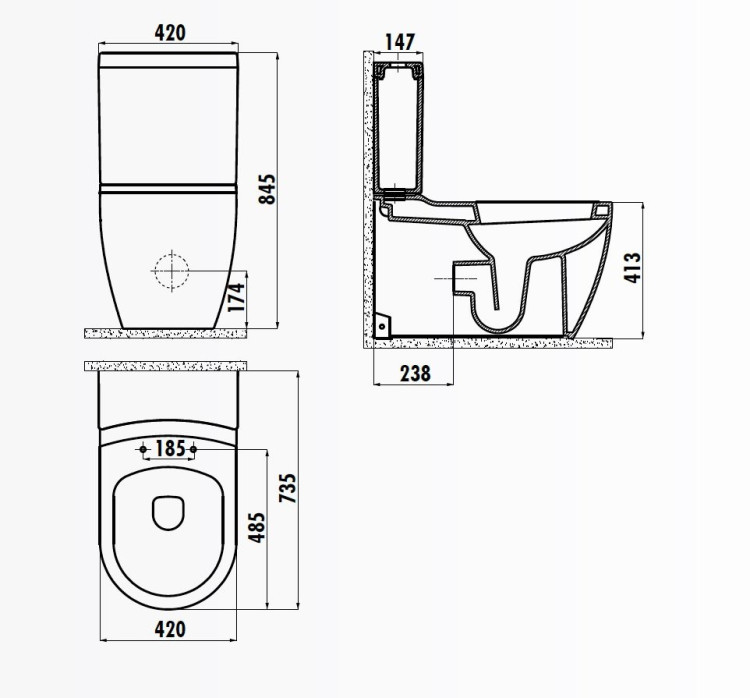CREAVIT GRANDE Унитаз