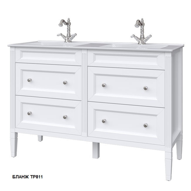 АЛЬБИОН тумба 120 двойная четыре ящика на раковине 9120