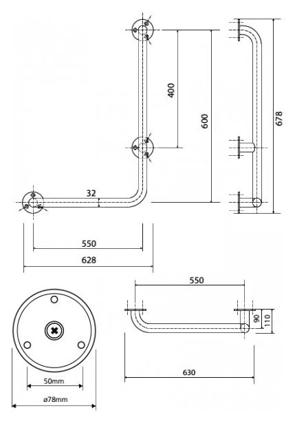 Поручень для ванны Bemeta Help 301112061