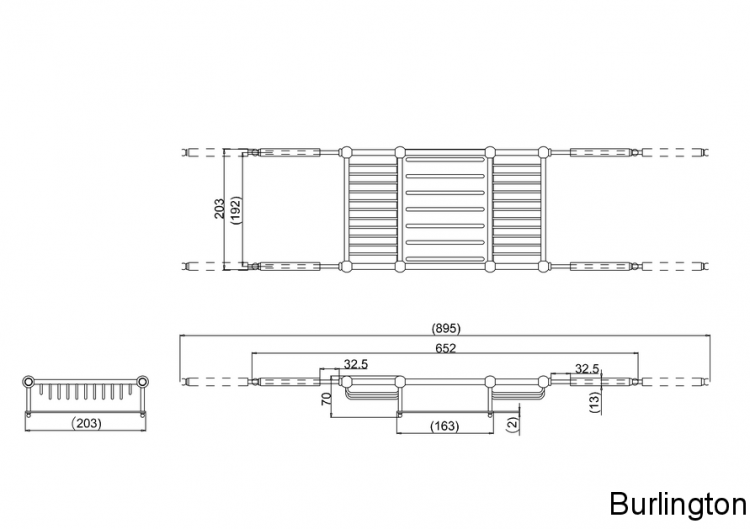 Полка-решётка на ванну раздвижная, ХРОМ [ARCA27 CHR]