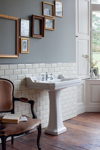 Раковина 80 см на 3 отверcтия с пьедесталом