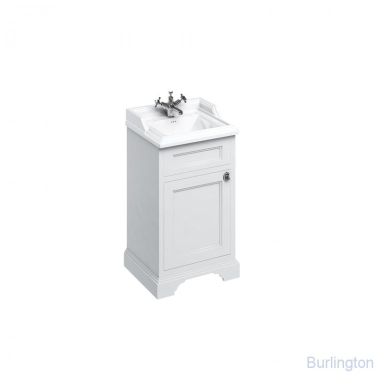 Шкафчик под раковину с распашной дверцей, цвет белый [FC8W + B20]