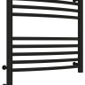 Полотенцесушитель электрический Сунержа Богема 3.0 выгнутая 500х500 МЭМ левый Матовый чёрный