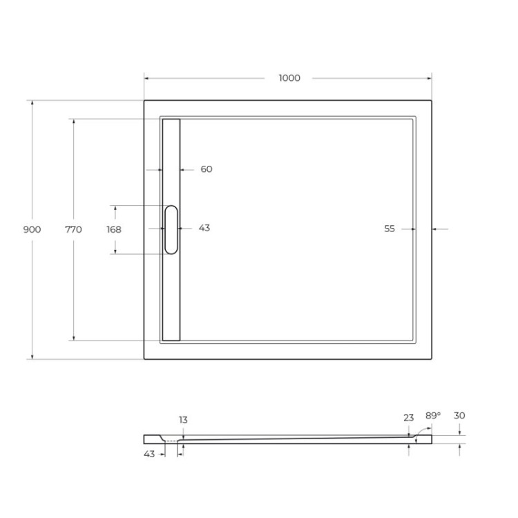 Поддон из искусственного мрамора Cezares TRAY-AS-AH-120/80-30-W