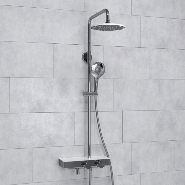 WasserKRAFT A113.067.101.CH Thermo Душевой комплект с термостатическим смесителем
