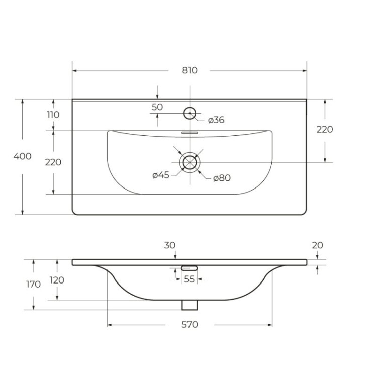 Керамическая раковина 610х390 мм BelBagno BB600/390ETL