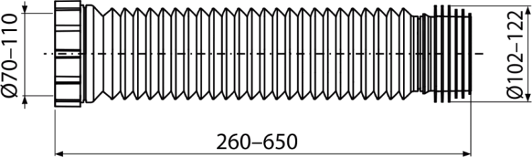 Гибкая подводка для выпуска унитаза Alcadrain A97L