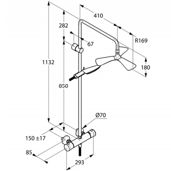 Душевая система Kludi Fizz 6709605-00