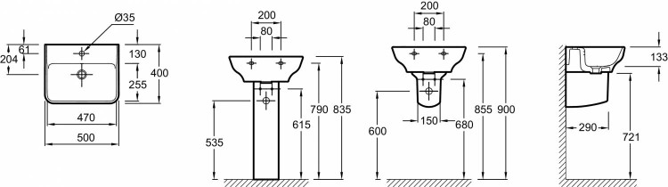 Раковина 50 x 40 см Jacob Delafon STRUKTURAEGF112-00