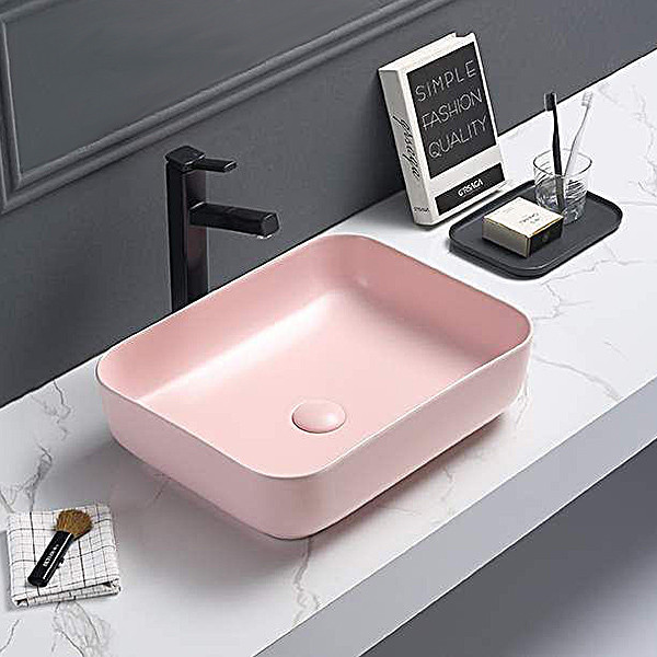 COMFORTY. Накладная раковина T-Y9378MP розовая матовая