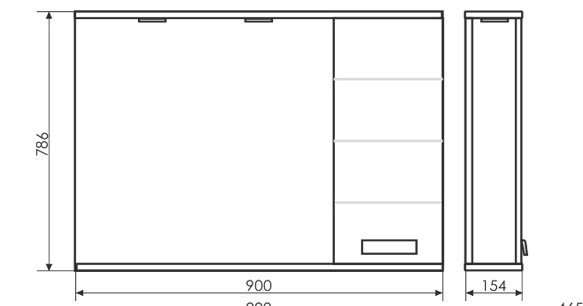 Зеркальный шкаф Comforty Модена 90
