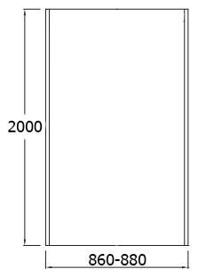 Душевая стенка Jacob Delafon Contra 90x200