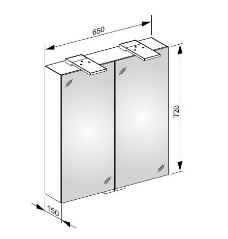 Зеркальный шкаф Keuco Royal 15 65 с подсветкой