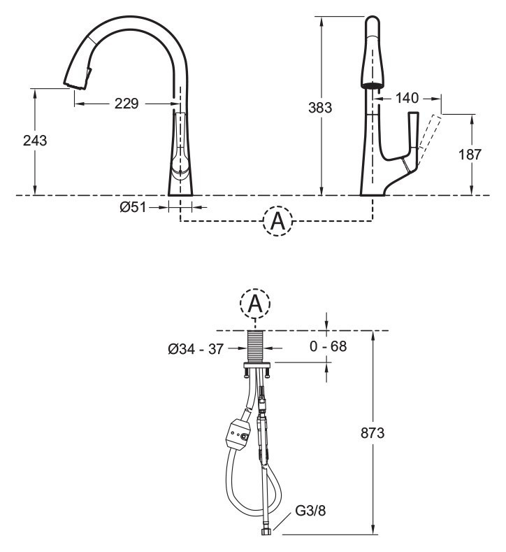 Смеситель для кухни Jacob Delafon Malleco E562