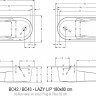 Акриловая ванна Riho LAZY 180x80