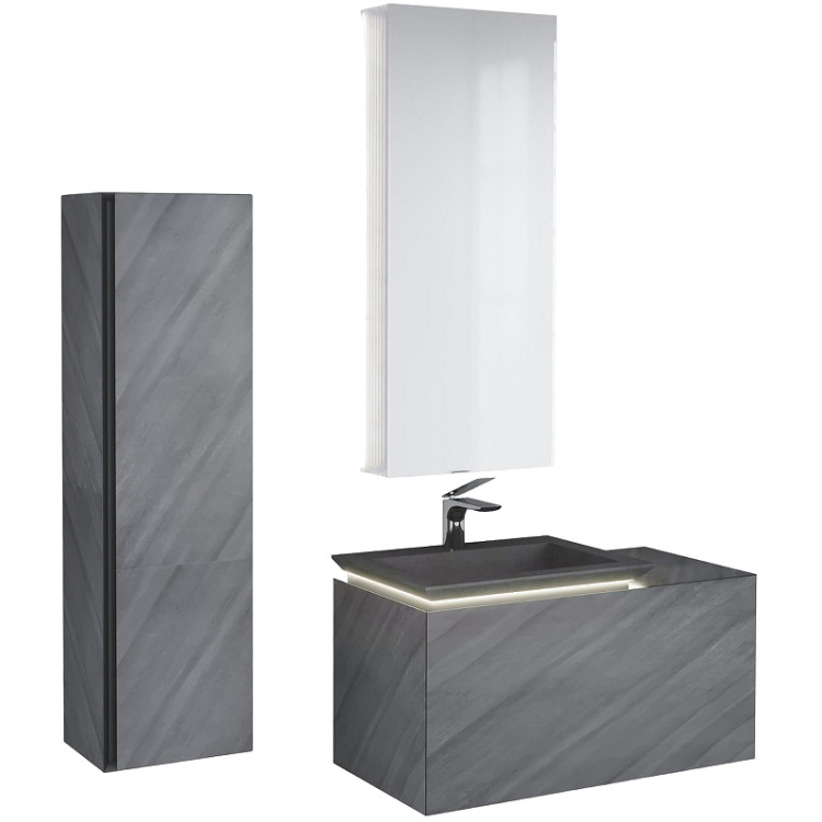 Тумба Incline 90 подвесная Бетон