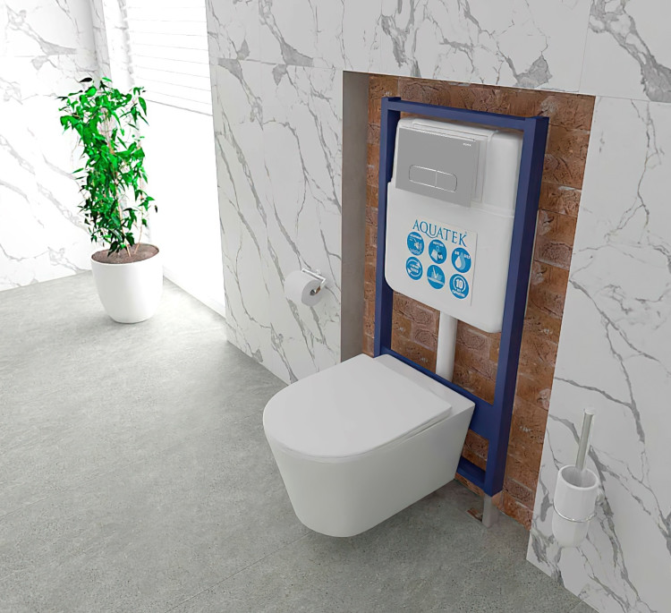 Инсталляция для подвесного унитаза Aquatek Standart 50 INS-0000012, 1130*500*100 мм