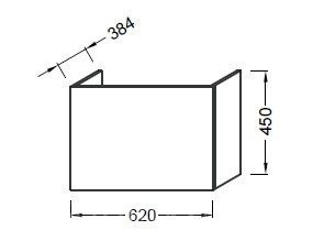 Тумба под раковину Jacob Delafon Odeon Up 62 подвесная