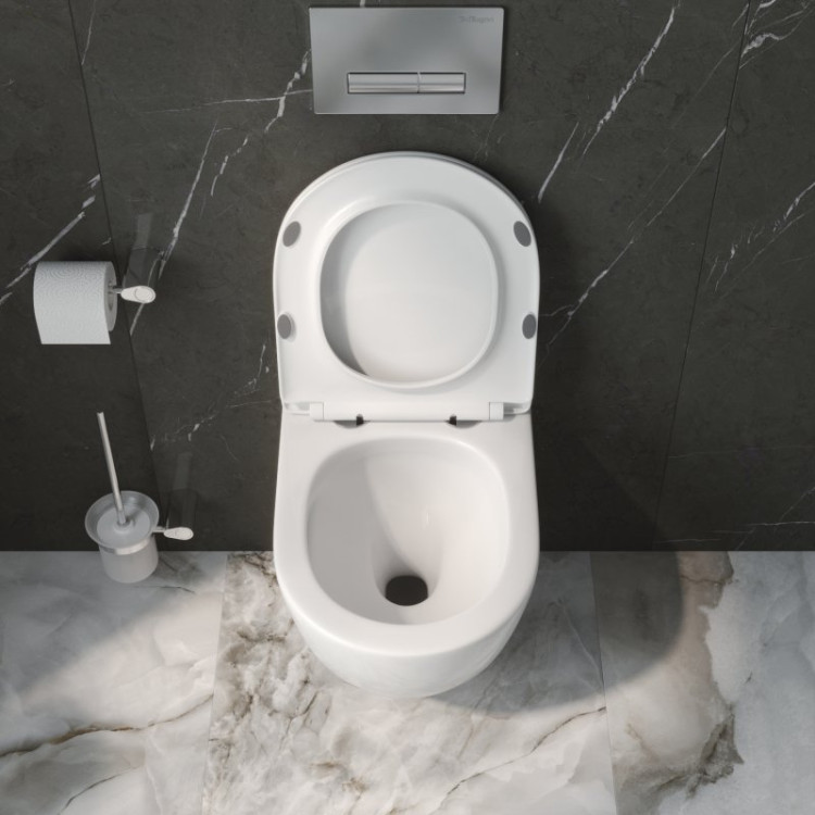 Унитаз подвесной с сиденьем BelBagno UNO-TOR + Система инсталляции для унитазов с кнопкой смыва BB082BL Cezares BB5177CH-TOR/SC/BB026/BB082BL