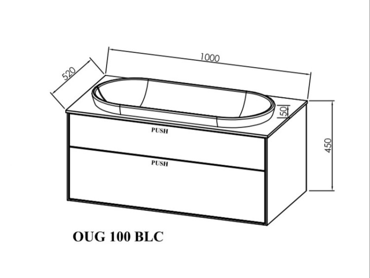 Тумба с раковиной Kolpa San Gloria 100