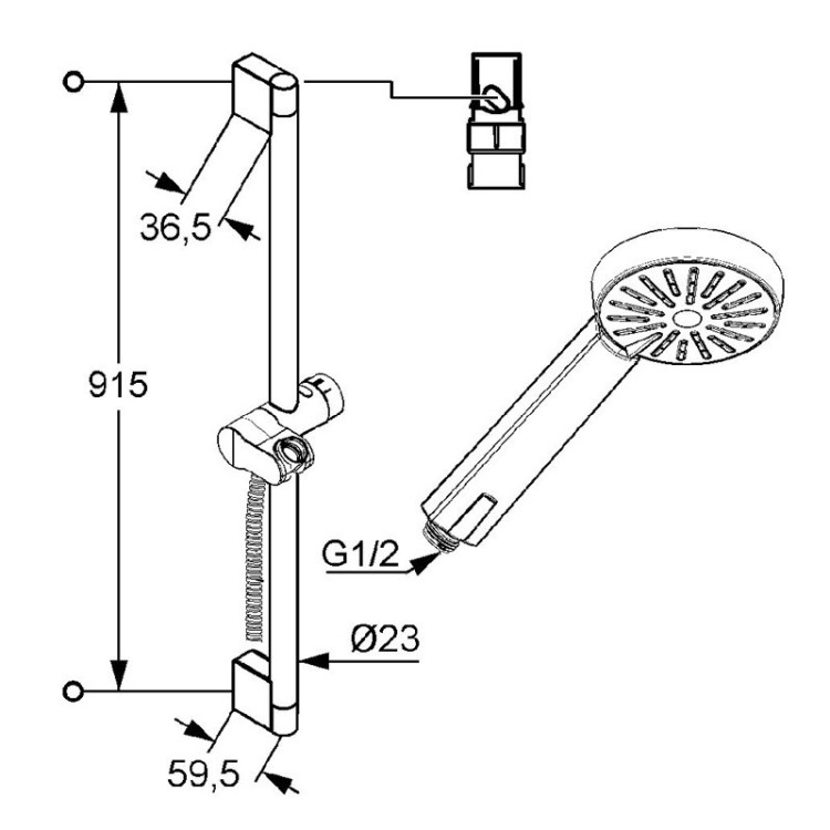 Душевой гарнитур Kludi A-Qa 6564005-00