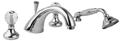 Смеситель на борт ванны с выдвижным душем ATLANTIS-BVD Cezares ATLANTIS-BVD-02-Sw/M