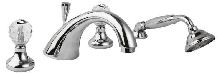 Смеситель на борт ванны с выдвижным душем ATLANTIS-BVD Cezares ATLANTIS-BVD-02-Sw/M